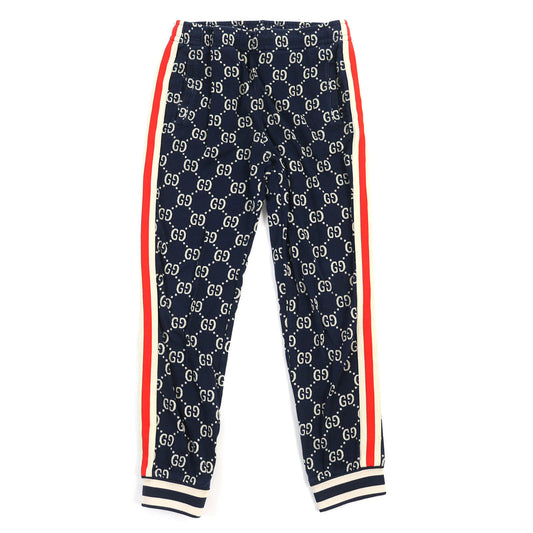 GUCCI Pants 496920 cotton Navy Red Ivory S