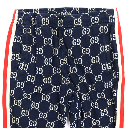 GUCCI Pants 496920 cotton Navy Red Ivory S