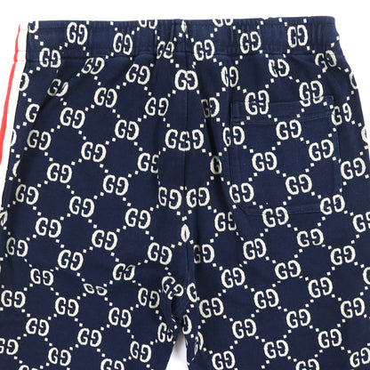 GUCCI Pants 496920 cotton Navy Red Ivory S