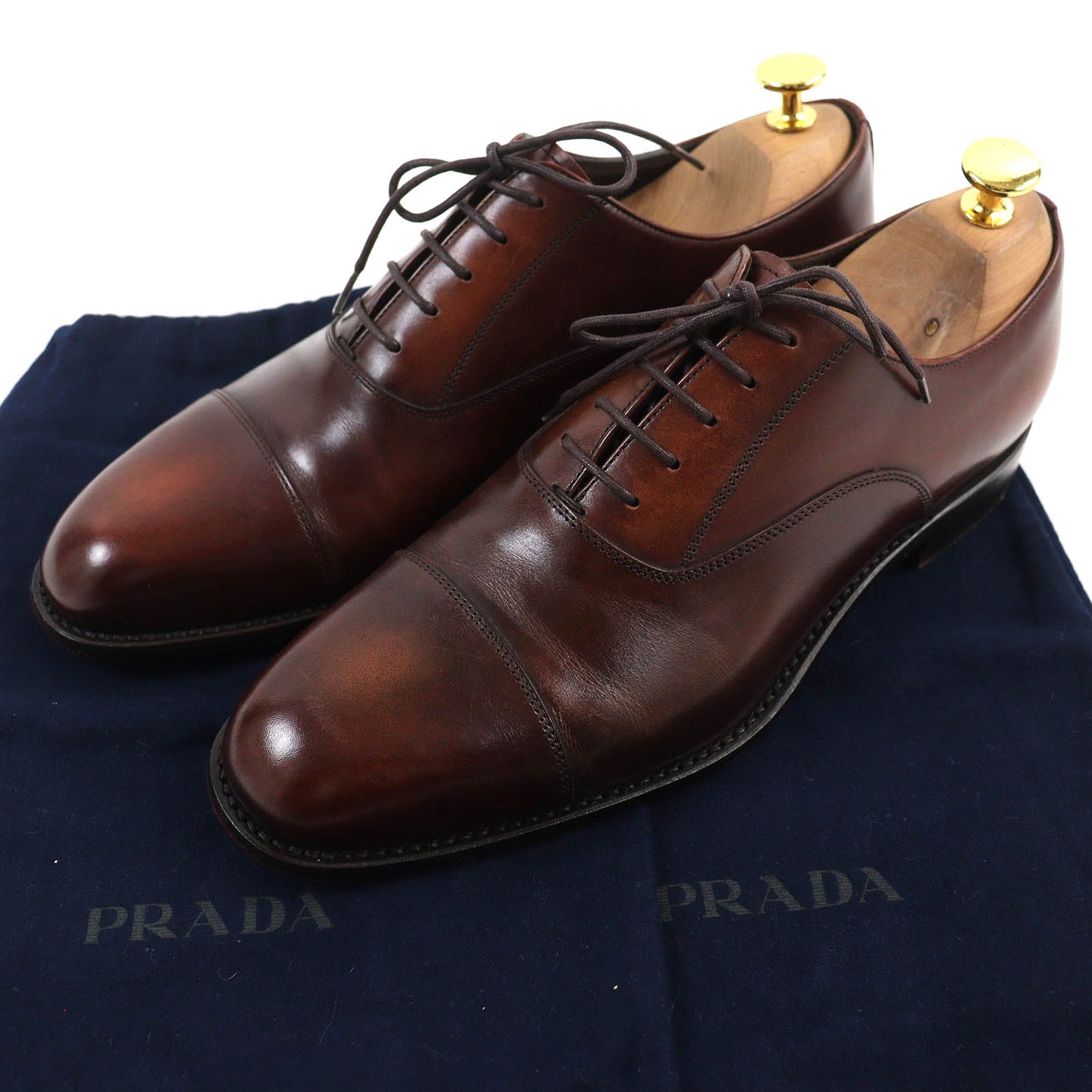 PRADA Leather shoes leather Dark brown 6