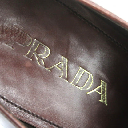 PRADA Leather shoes leather Dark brown 6