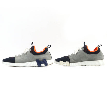 HERMES sneakers 212917 Suede leather Gray Navy Orange White Tepar 43