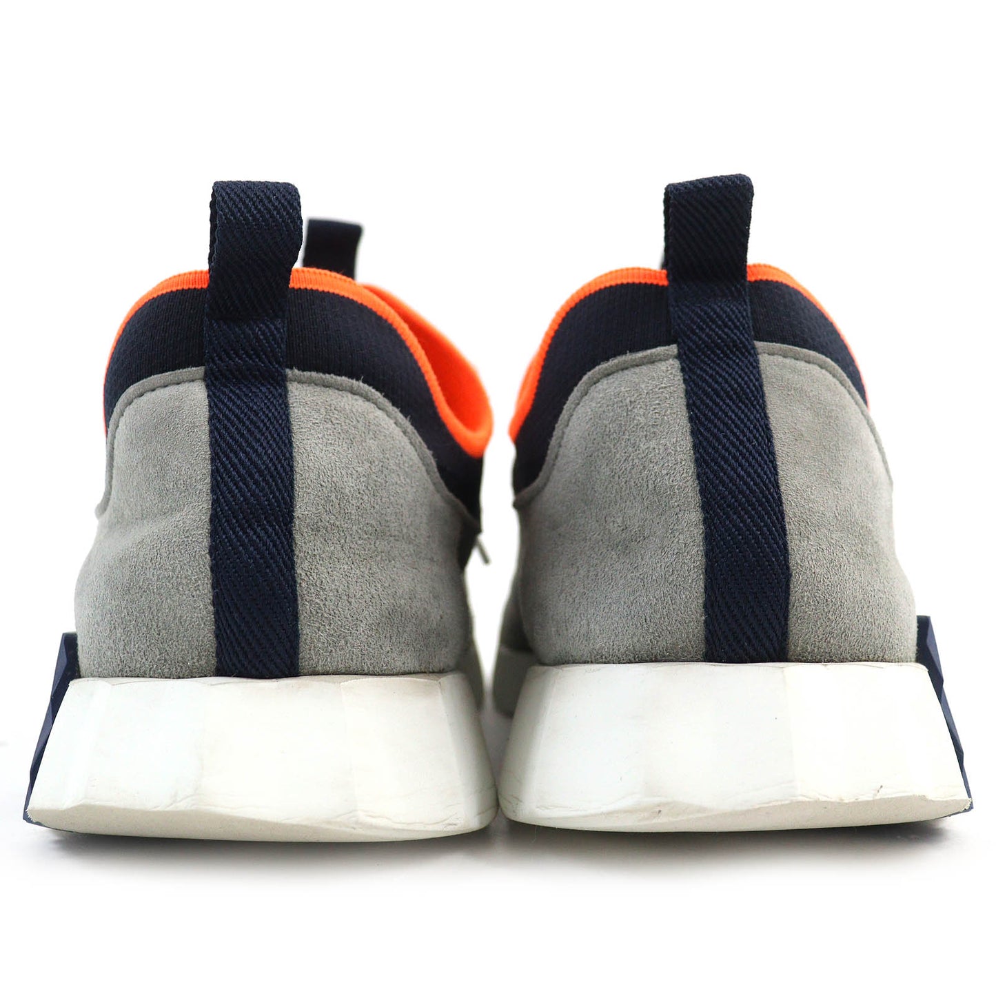 HERMES sneakers 212917 Suede leather Gray Navy Orange White Tepar 43