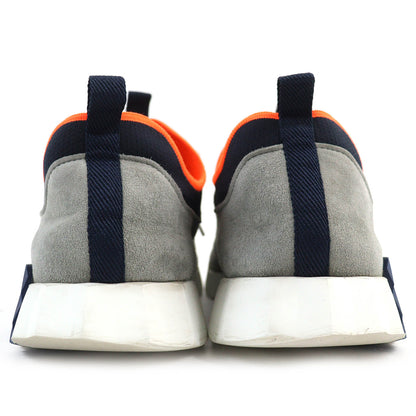 HERMES sneakers 212917 Suede leather Gray Navy Orange White Tepar 43