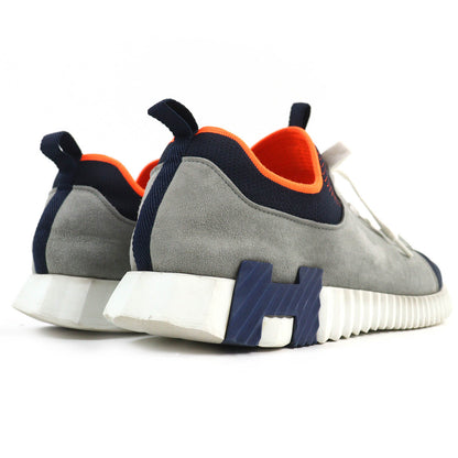 HERMES sneakers 212917 Suede leather Gray Navy Orange White Tepar 43