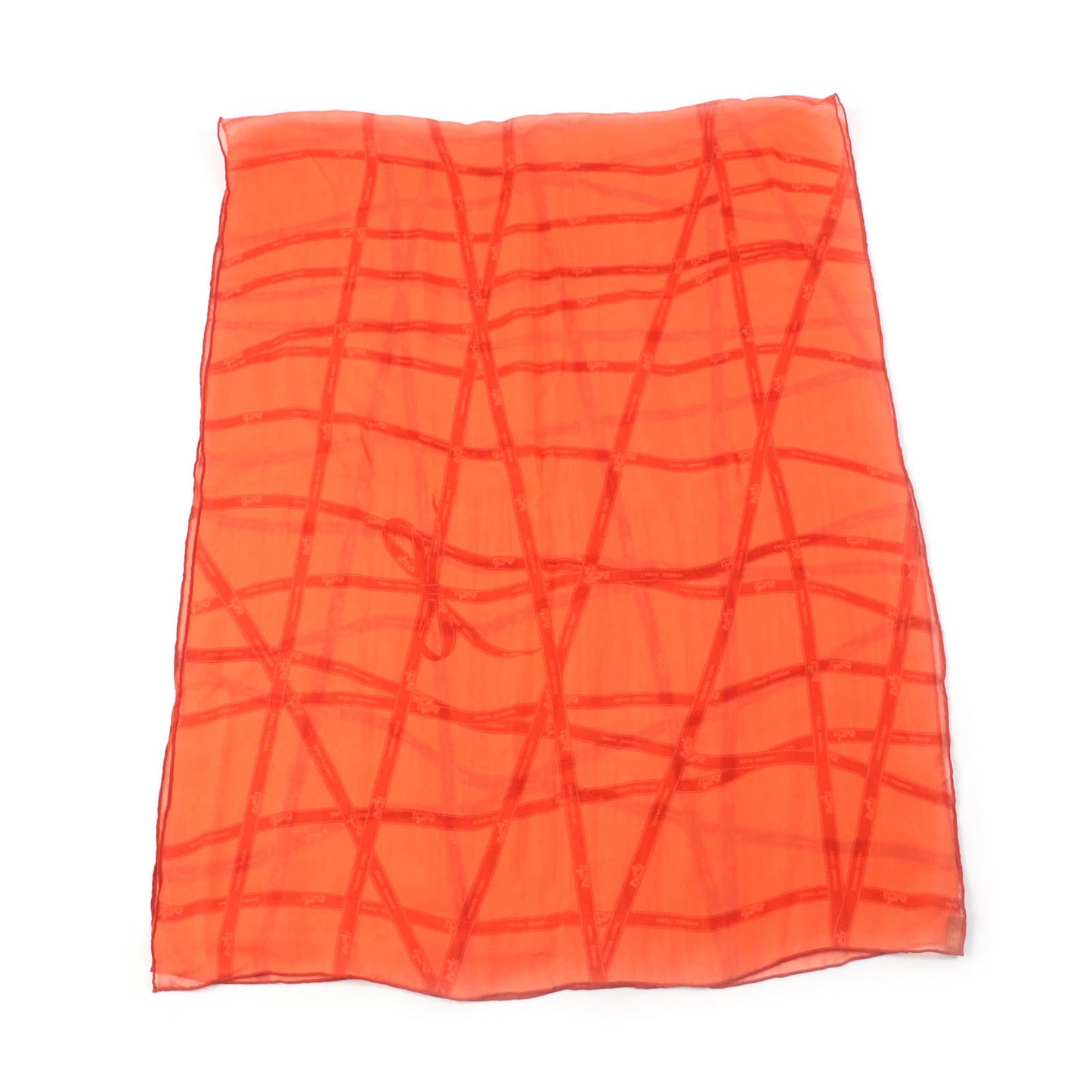 HERMES shawl silk Orange