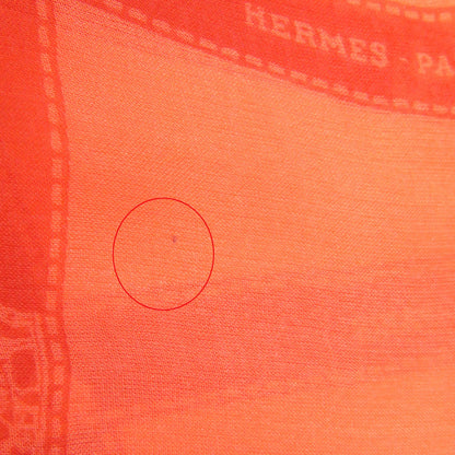 HERMES shawl silk Orange