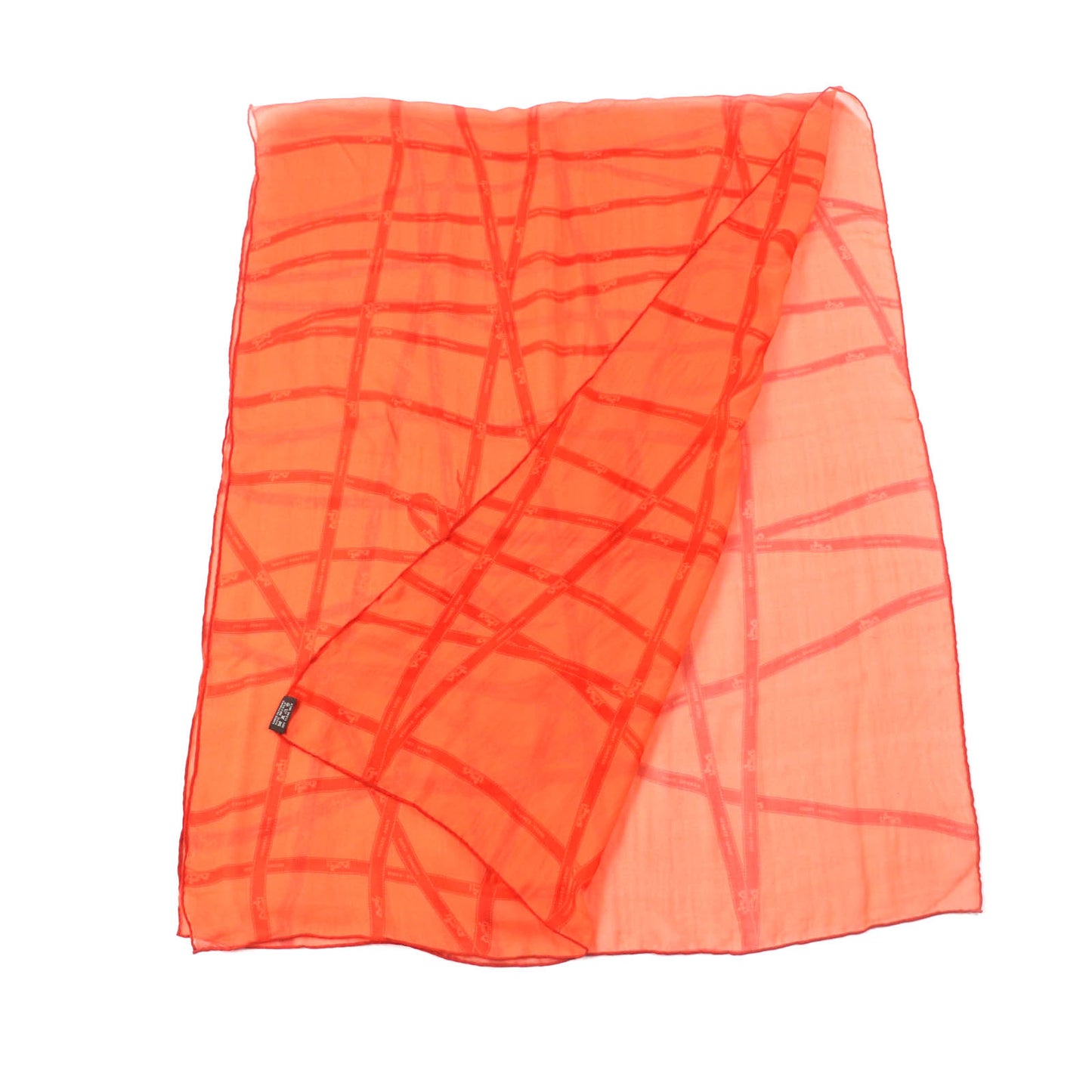 HERMES shawl silk Orange