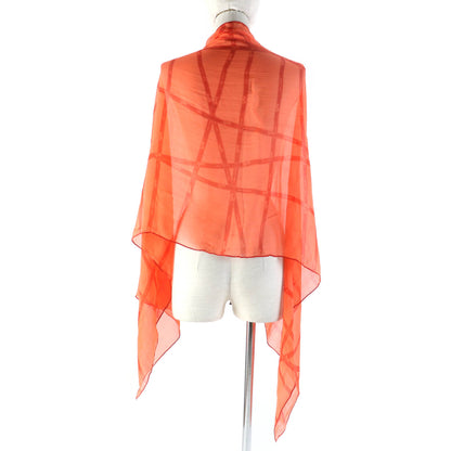 HERMES shawl silk Orange