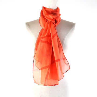 HERMES shawl silk Orange