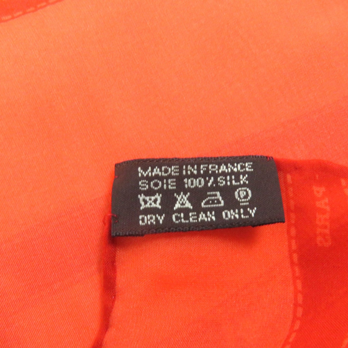 HERMES shawl silk Orange