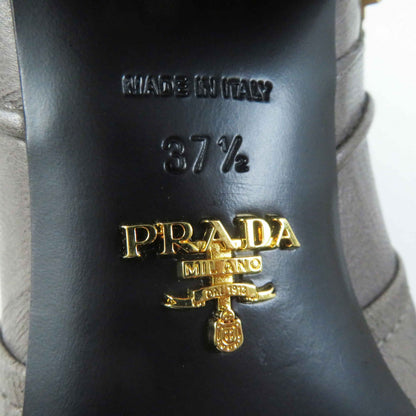 PRADA short boots leather Brown gray type 37.5