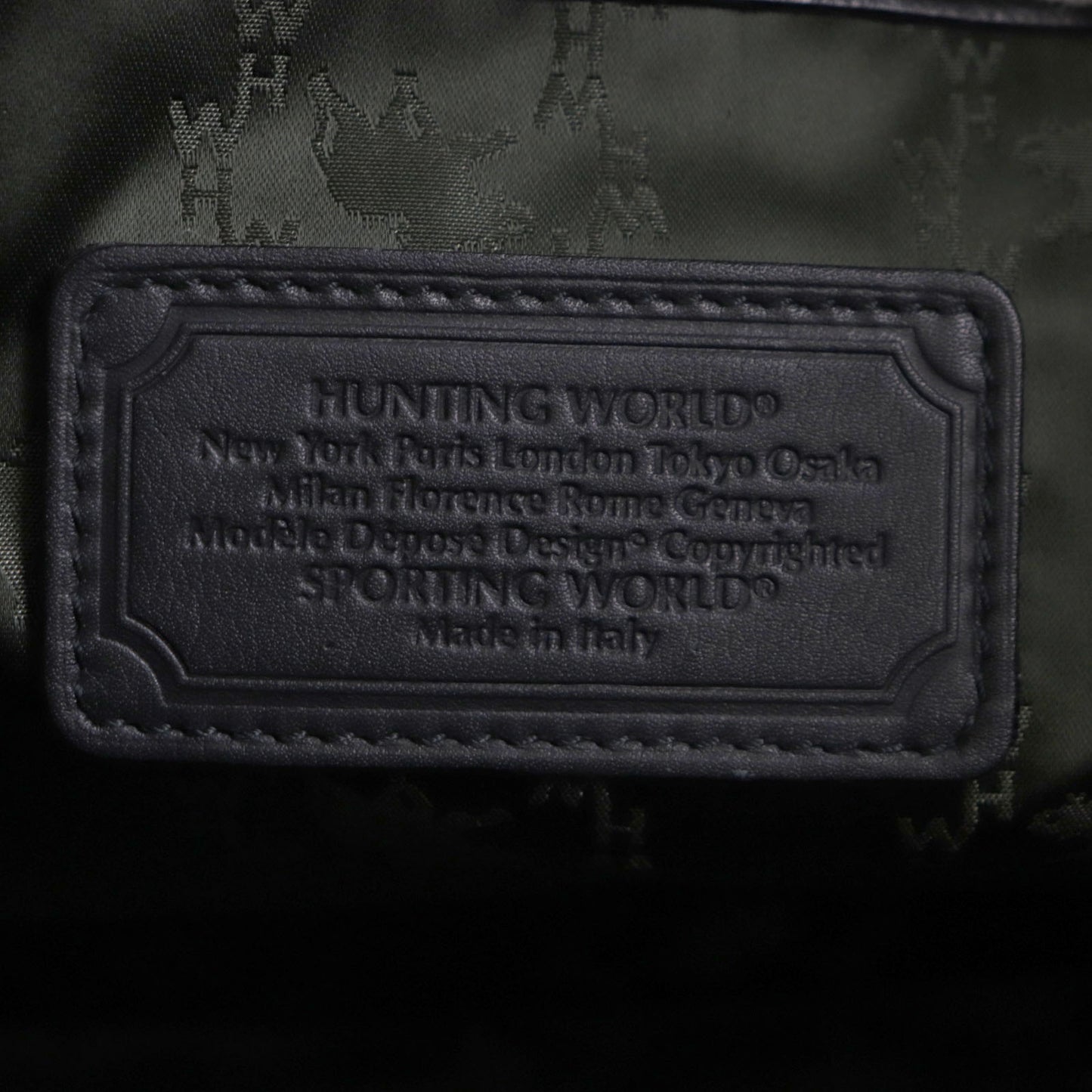 HUNTING WORLD Boston Duffel bag leather black