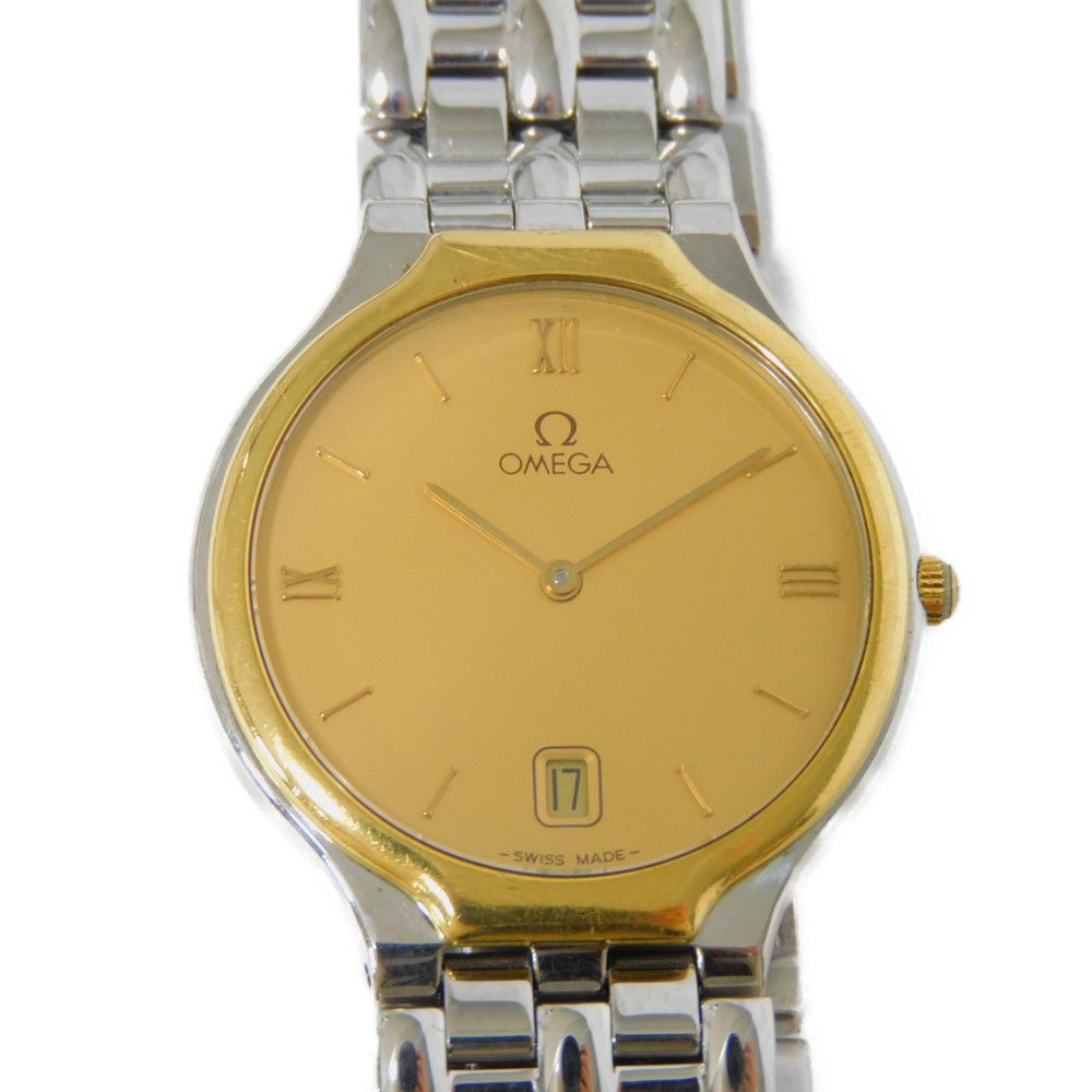 OMEGA Watches Quartz 4330.13.00 Stainless Steel , Gold Plated Gold silver De Ville symbol gold dial mens Used Authentic