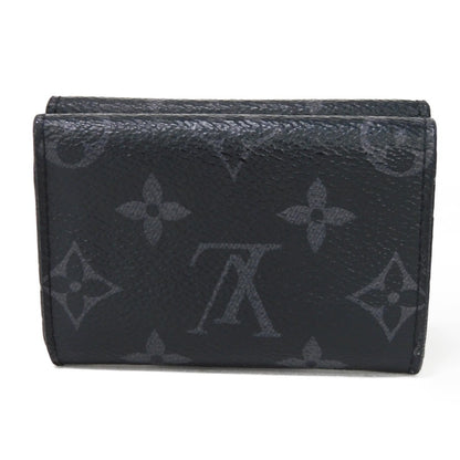 LOUIS VUITTON Tri-fold wallet M67630 Monogram Eclipse Reverse Canvas x Smooth Leather Noir Monogram Eclipse Discovery compact wallet mens Used Authentic