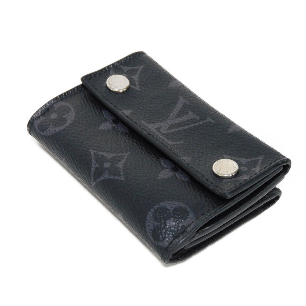 LOUIS VUITTON Tri-fold wallet M67630 Monogram Eclipse Reverse Canvas x Smooth Leather Noir Monogram Eclipse Discovery compact wallet mens Used Authentic