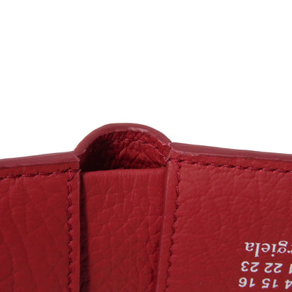 MARTIN MARGIELA Tri-fold wallet S56UI0136 P0399 T4327 Calfskin (embossed) Red 4stitch Envelope wallet Women Used Authentic