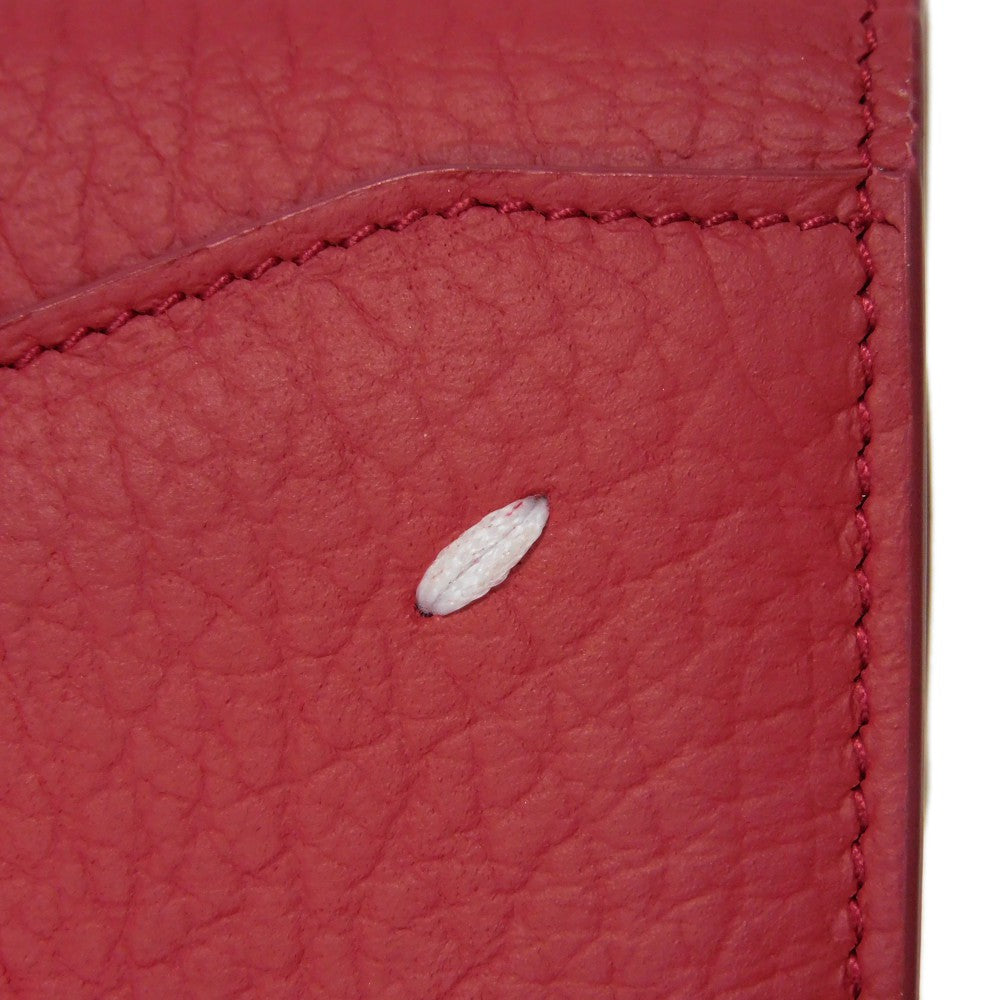 MARTIN MARGIELA Tri-fold wallet S56UI0136 P0399 T4327 Calfskin (embossed) Red 4stitch Envelope wallet Women Used Authentic