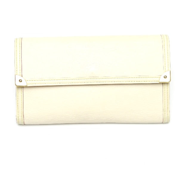 LOUIS VUITTON Long Wallet Purse Trifold purse Suhari Porto Tresol International Bron M91839 white Women Used Authentic