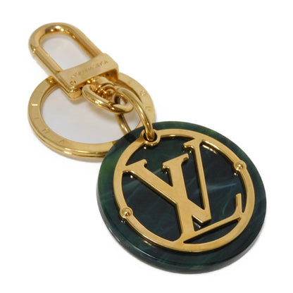 LOUIS VUITTON key ring MP2722 plastic green LV circle Portocle LV Token mens Used Authentic