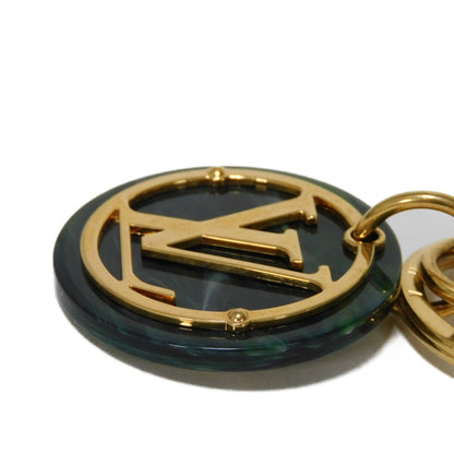 LOUIS VUITTON key ring MP2722 plastic green LV circle Portocle LV Token mens Used Authentic