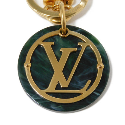 LOUIS VUITTON key ring MP2722 plastic green LV circle Portocle LV Token mens Used Authentic