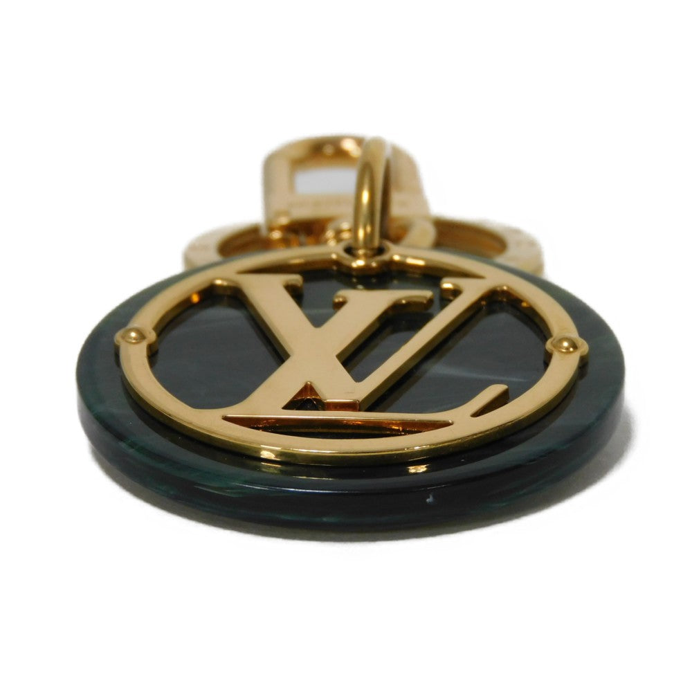 LOUIS VUITTON key ring MP2722 plastic green LV circle Portocle LV Token mens Used Authentic