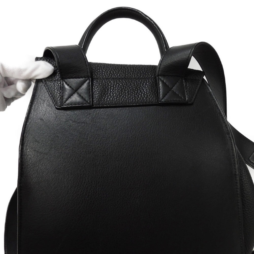 LOEWE Backpack B871J17X02 Grained calfskin (embossed) black Anagram emboss Drawstring Daypack