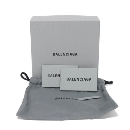 BALENCIAGA Coin case 640535 2AAQT 1069 coated canvas x calfskin Black x Gray x White logo BB Monogram Cash Coin Card Holder