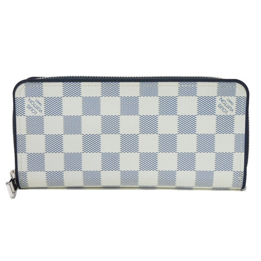 LOUIS VUITTON Long Wallet Purse N62632 Damier Coast canvas x cowhide leather Blue Marine Damier Coast Zippy Wallet Vertical