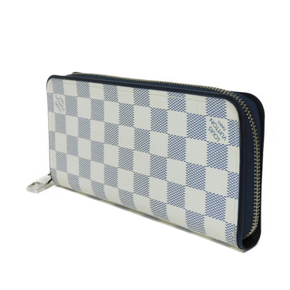 LOUIS VUITTON Long Wallet Purse N62632 Damier Coast canvas x cowhide leather Blue Marine Damier Coast Zippy Wallet Vertical