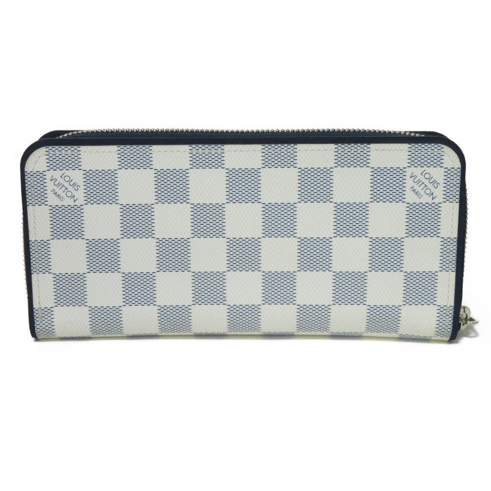 LOUIS VUITTON Long Wallet Purse N62632 Damier Coast canvas x cowhide leather Blue Marine Damier Coast Zippy Wallet Vertical