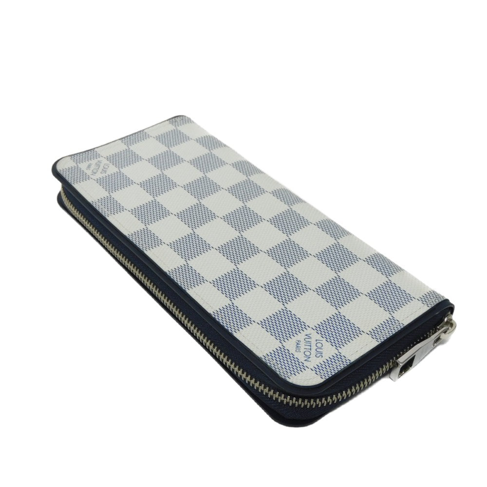 LOUIS VUITTON Long Wallet Purse N62632 Damier Coast canvas x cowhide leather Blue Marine Damier Coast Zippy Wallet Vertical