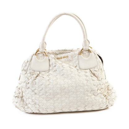 MIUMIU Handbag Other white MIUMIU Mew Mew SACCA 2 MANICI Women Used Authentic