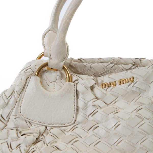 MIUMIU Handbag Other white MIUMIU Mew Mew SACCA 2 MANICI Women Used Authentic