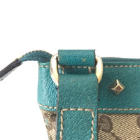 GUCCI Shoulder Bag crossbody sling GG canvas 120893 beige emerald green Women Used 1008-11E 100% authentic