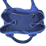 PRADA Tote Bag Handbag Canapa canvas BN1877 blue Women Used Authentic