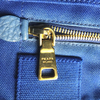 PRADA Tote Bag Handbag Canapa canvas BN1877 blue Women Used Authentic