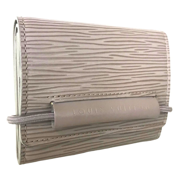 LOUIS VUITTON Tri-fold wallet Compact wallet Portmone elastic Epi Leather M6366B purple Women Used Authentic