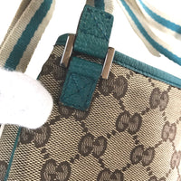 GUCCI Shoulder Bag Cross body GG canvas 141863 001998 Brown green Women(Unisex) Used Authentic
