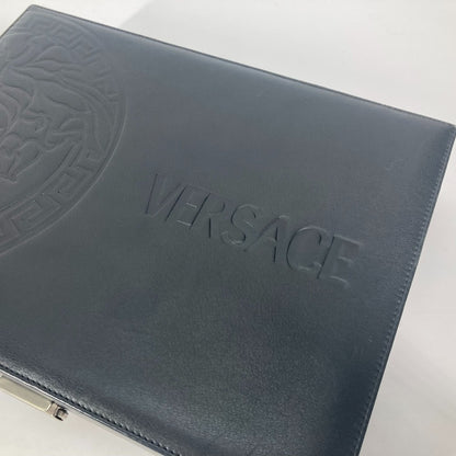 VERSACE Other bag leather black Watch storage case Medusa