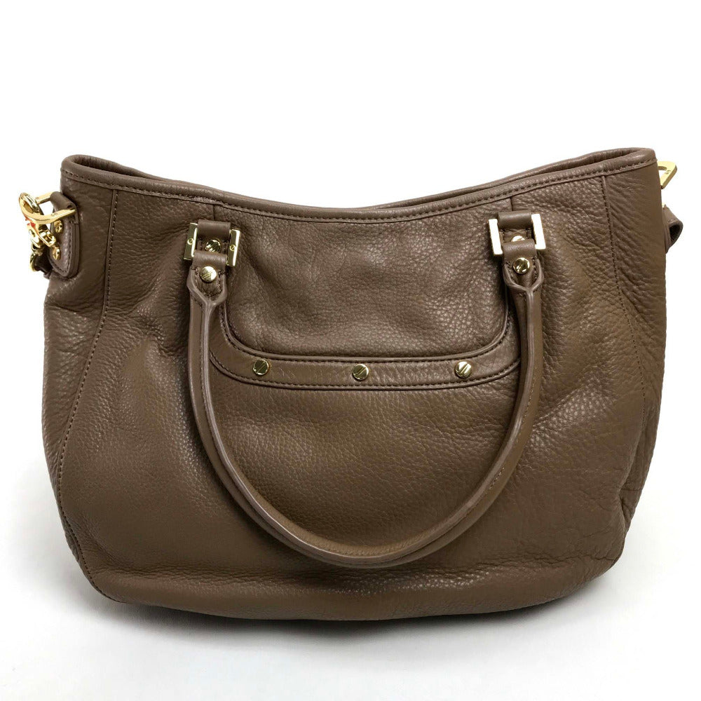 Tory Burch Tote Bag leather Brown logo Tote Bag Women Used Authentic Japan second hand luxury bags online supplier Arigatou Share Japan