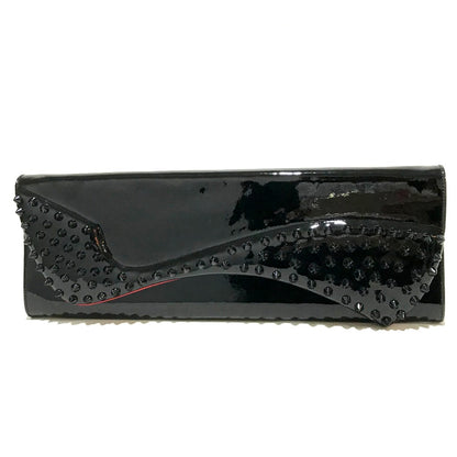 Christian Louboutin Clutch bag 3120524 Patent leather black Spike studs Pigalle enamel Women Used Authentic