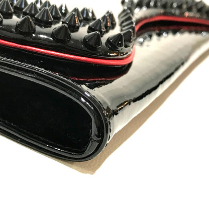 Christian Louboutin Clutch bag 3120524 Patent leather black Spike studs Pigalle enamel Women Used Authentic