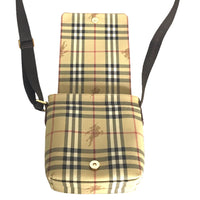 BURBERRY Shoulder Bag Sling bag Nova Check Shadow Horse PVC coated canvas T 03 2 Beige brown Women(Unisex) Used Authentic
