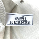 HERMES Handbag Aline buggy baggage Cotton canvas White brown Women Used Authentic