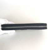PRADA Long Wallet Purse Round zip Nylon 1ML506  black Women(Unisex) Used Authentic