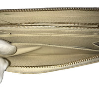 LOUIS VUITTON Long Wallet Purse Round zip Zippy wallet Damier Azur Canvas M60019 White gray mens(Unisex) Used 1090-11E 100% authentic