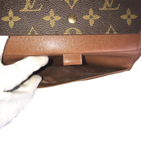 LOUIS VUITTON Long Wallet Purse Porto Tresor International Monogram canvas M61215 Brown mens(Unisex) Used Authentic