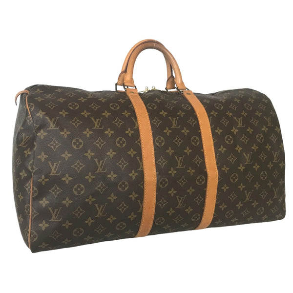 Louis Vuitton Travel Bag Duffle Bag Boston Duffel Bag Keepall 55 Monogram Canvas M41424 Brown Women (Unisex) 사용 정통